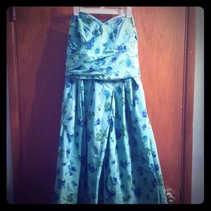 Mint Green David's Bridal Strapless dress